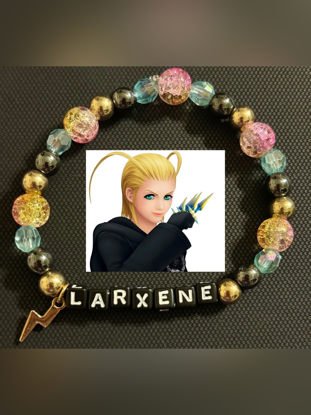 Kingdom hearts Larxene themed bracelet